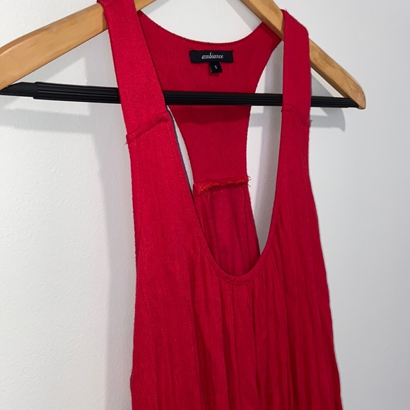 Red High Low Layered Racerback Tank Top Women Size S - Picture 2 of 9